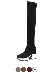Yexy Women's Stretch Fabrics Over The Knee Boots