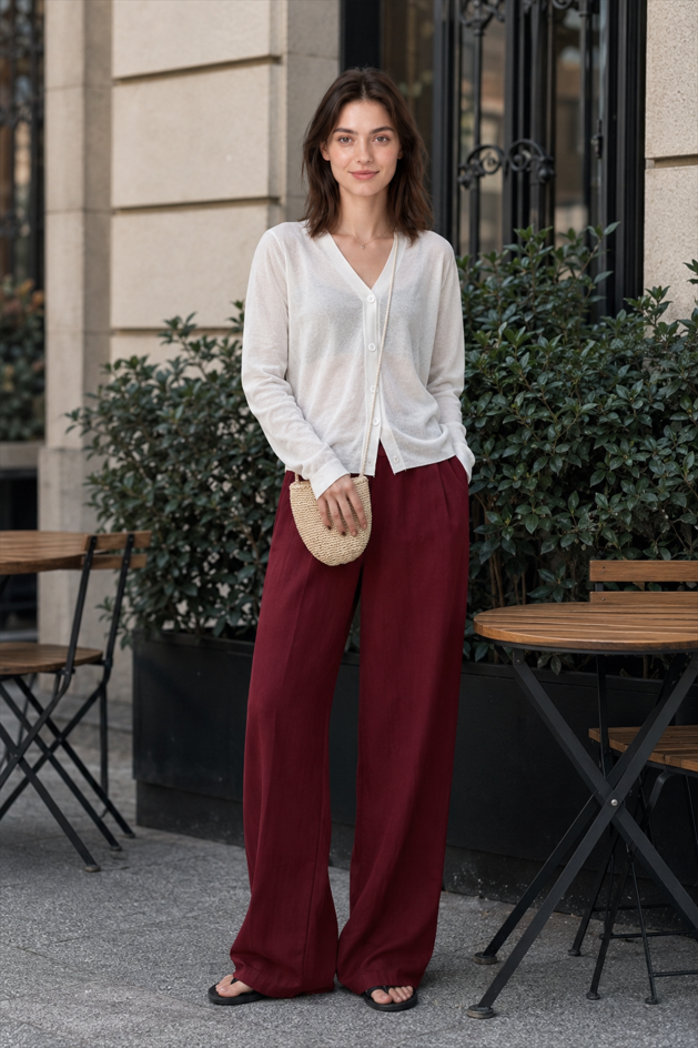 V-Neck Lightweight Knit Cardigan
