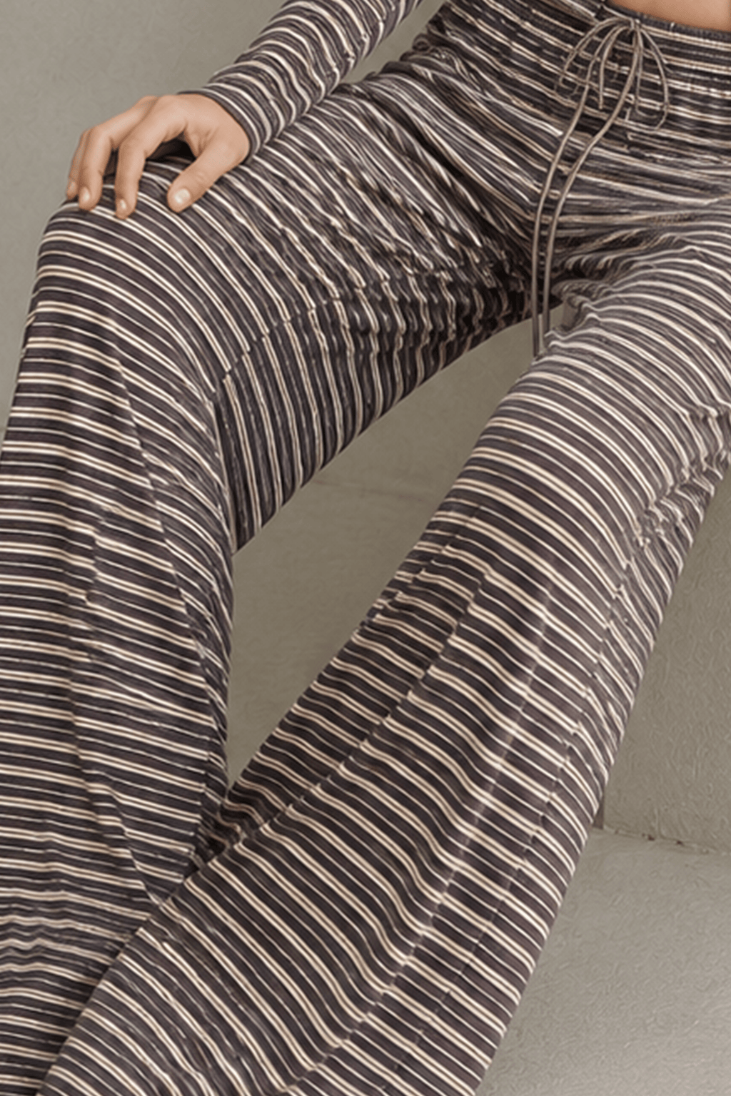 Stripe Button Cord Easy Two Piece Set