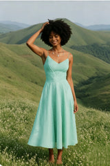 Luxurious Long Formal Party Elegant Evening Midi Dress