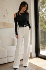 Off-Shoulder Bodycon Knit Top