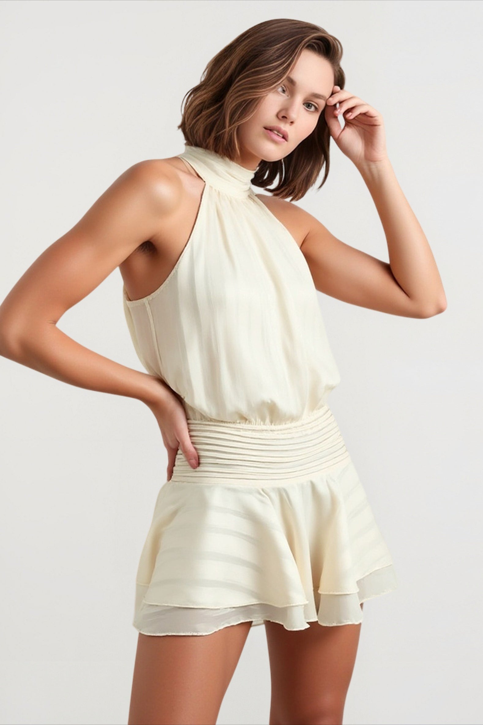 Yellow Stain Sling Midi Dress