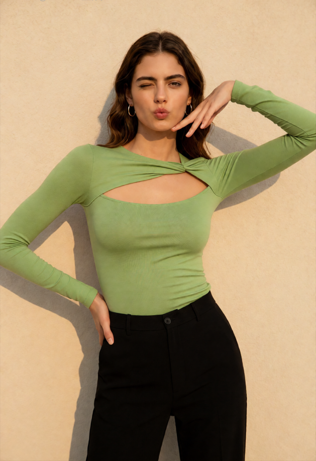 Striped Color Block Crew Neck Loose Long Sleeve Tee