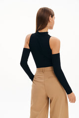 Cut Out Cold Shoulder Bodysuit