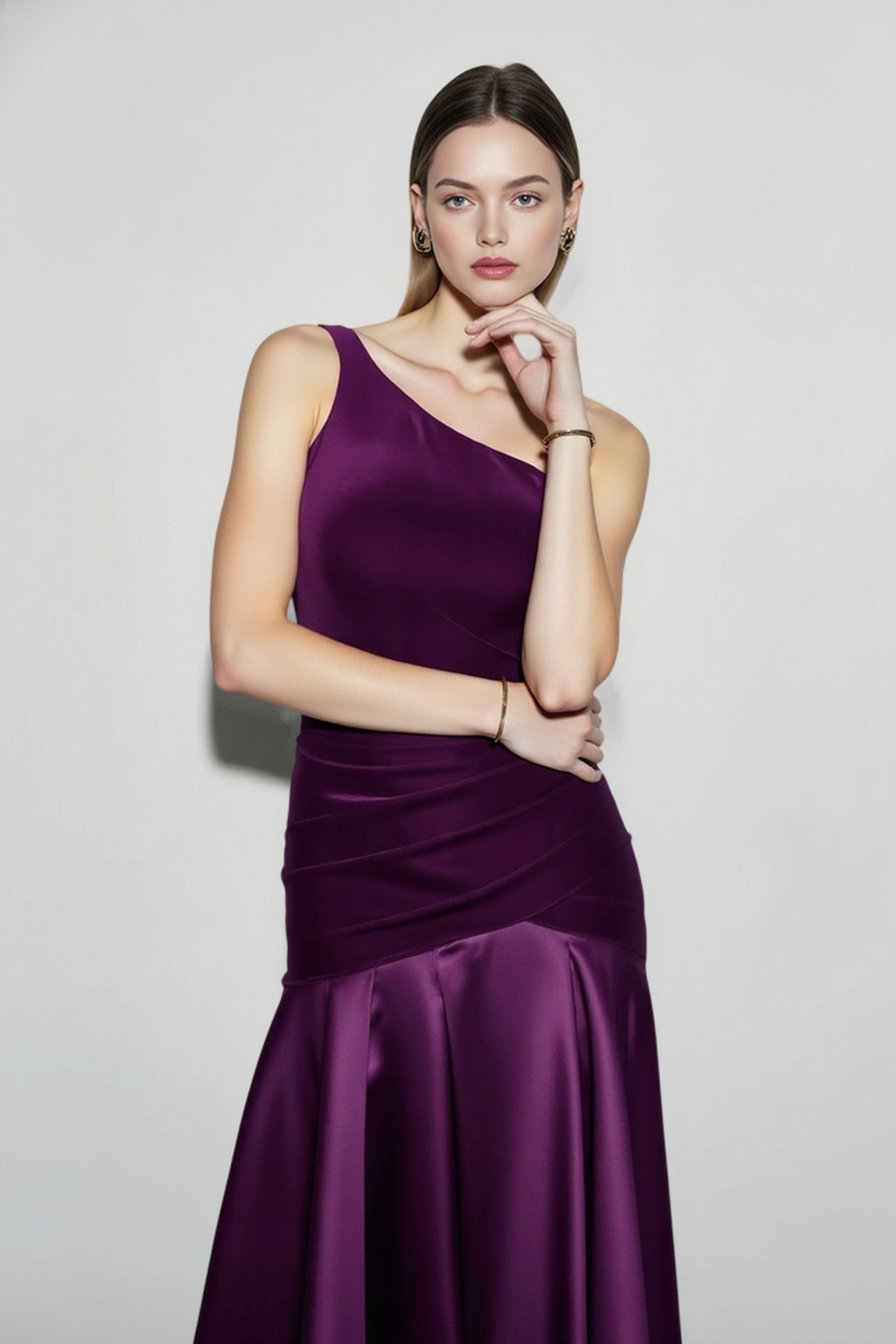 Velvet Panel Off Shoulder A Line Formal Dress