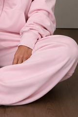 Retro Pink Relaxed Wide Leg Casual Pants