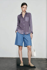 Pure Linen Textured Blouse