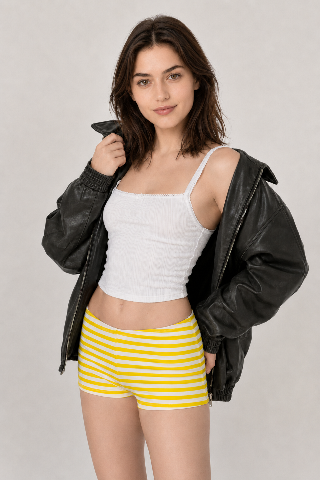 Casual Chic Stripe Skinny Low Waist Shorts
