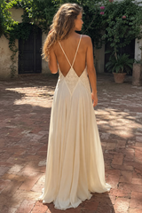 Deep V Neck Lace Patchwork Boho Dress