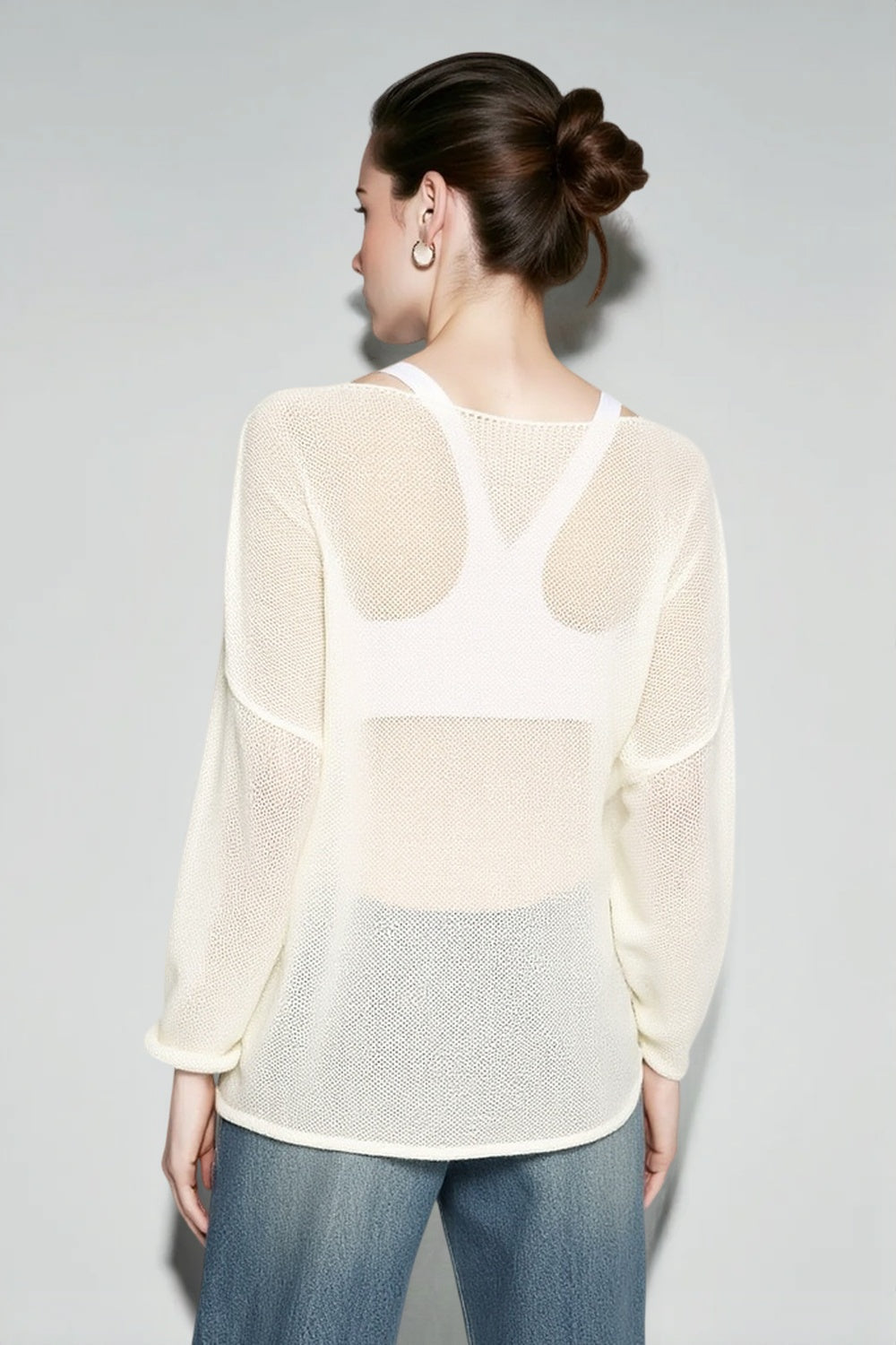 Lightweight Hollow Knit Sweater