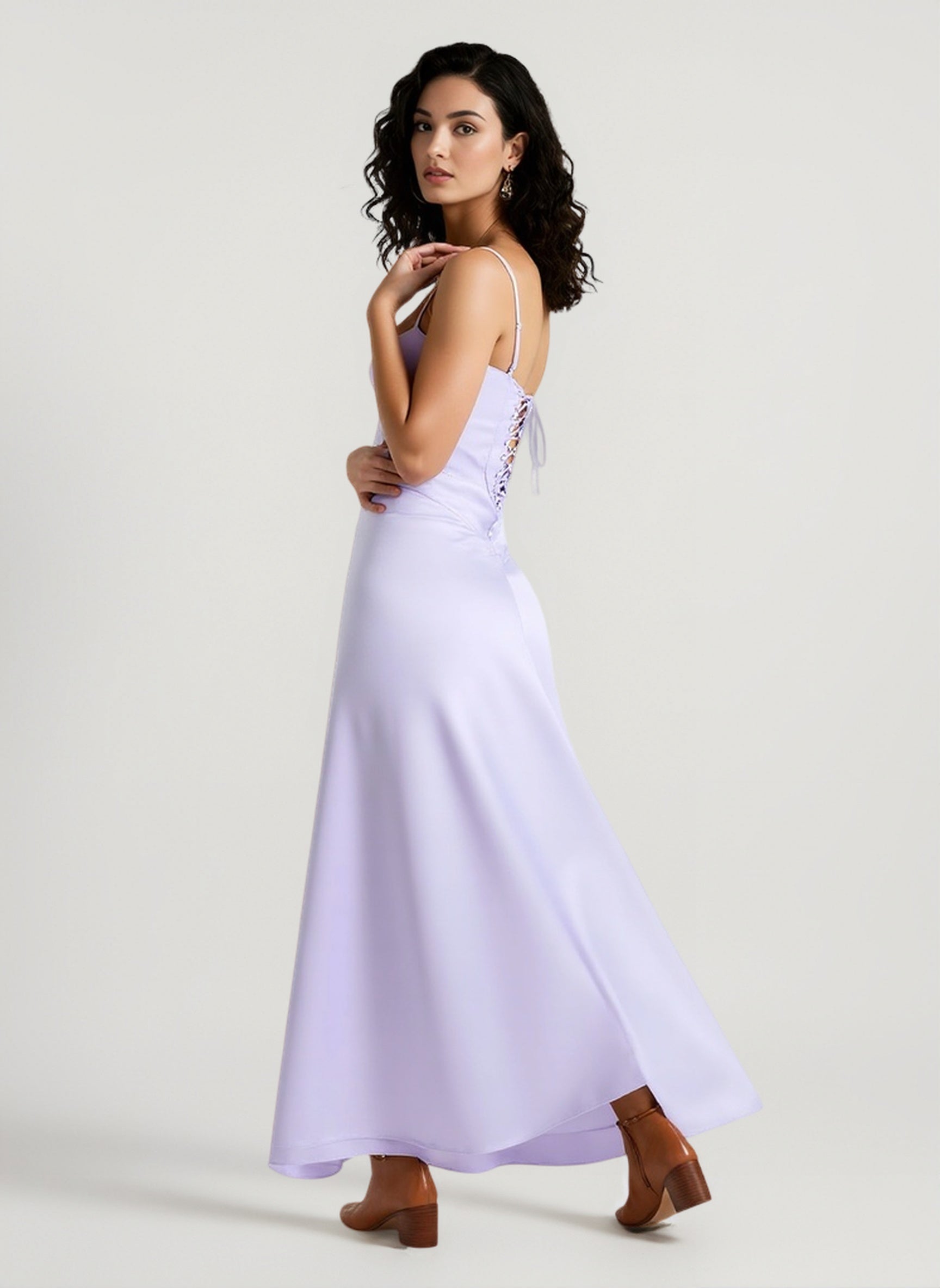 Elegant Cami Backless Maxi Party Dress