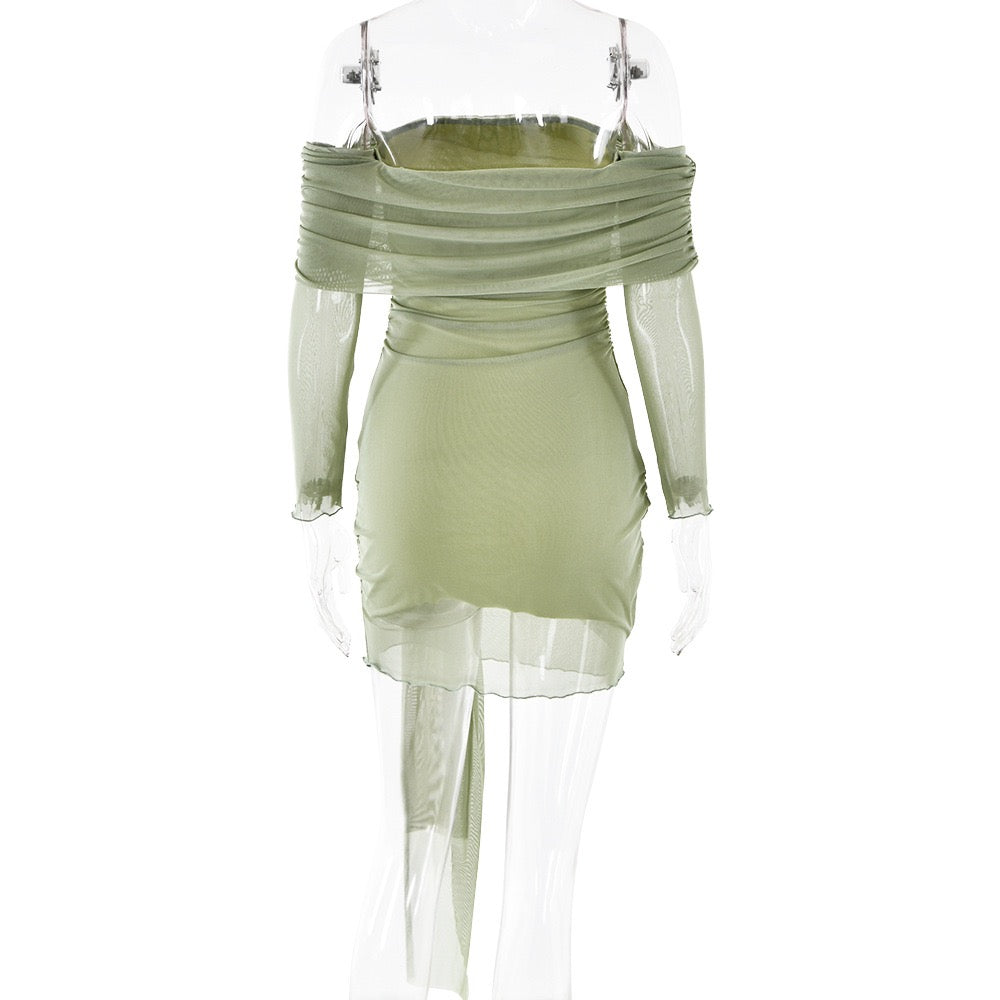 Olympique Long Sleeve Mini Dress