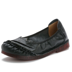Coralia Women's Leather Flat Slip-On Shoes