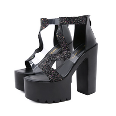 Yerssy Women's Open Toe High Heel Sandal