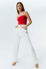Solid Backless Cami Crop Tank Top