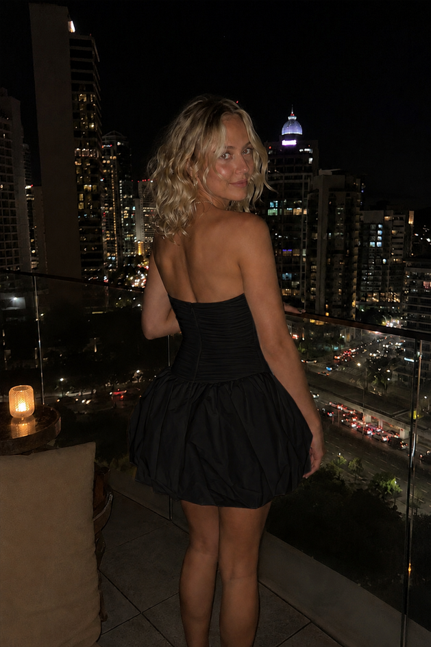 Layered Strapless Ball Party Dress
