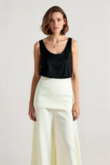 Vintage Satin High-Waist Maxi Skirt