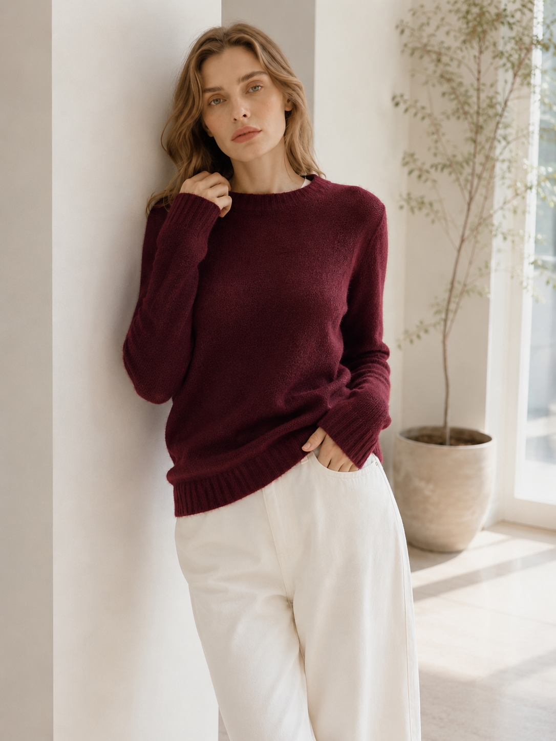 Candy Pastels Sheer Crew Neck Lightweight Knit Top