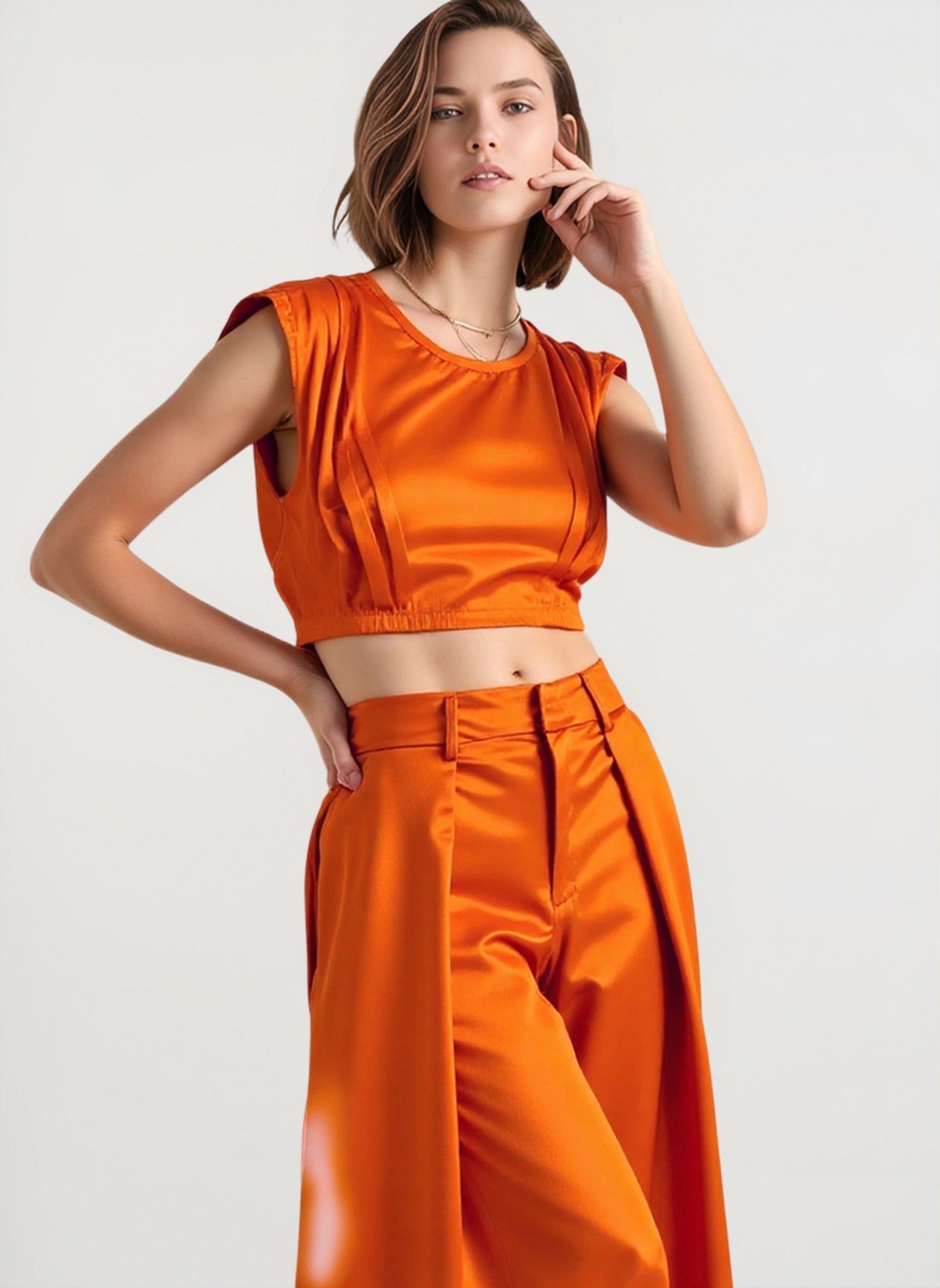 Push Up Bikini Set with Linen Three Piece Swimsuit