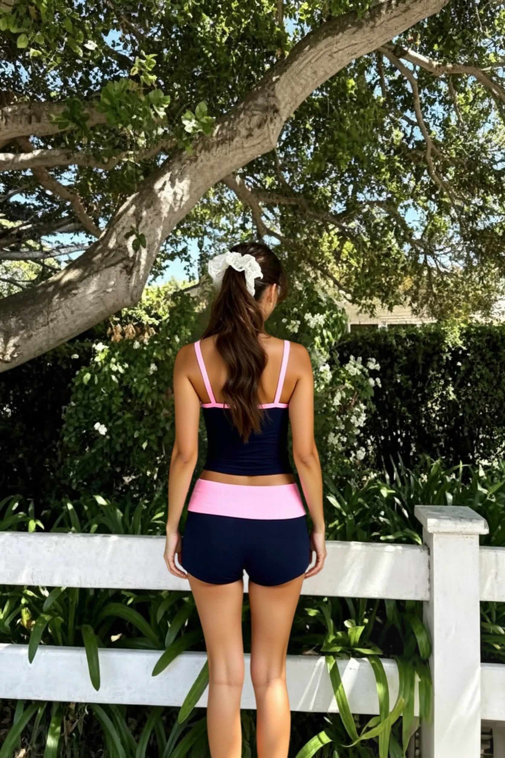 Athletic Color Block Cami Two Piece Set