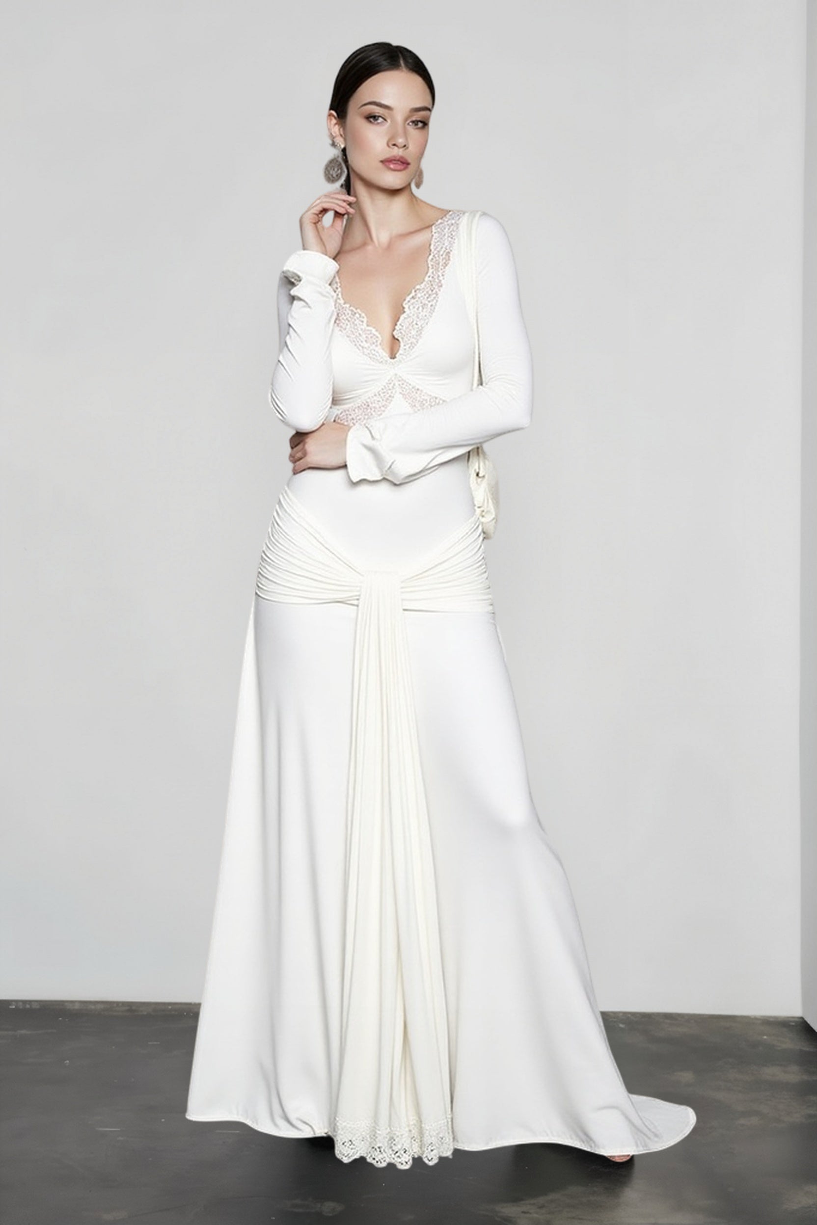 Flutter Sleeve Mermaid Hem Vacation Dress