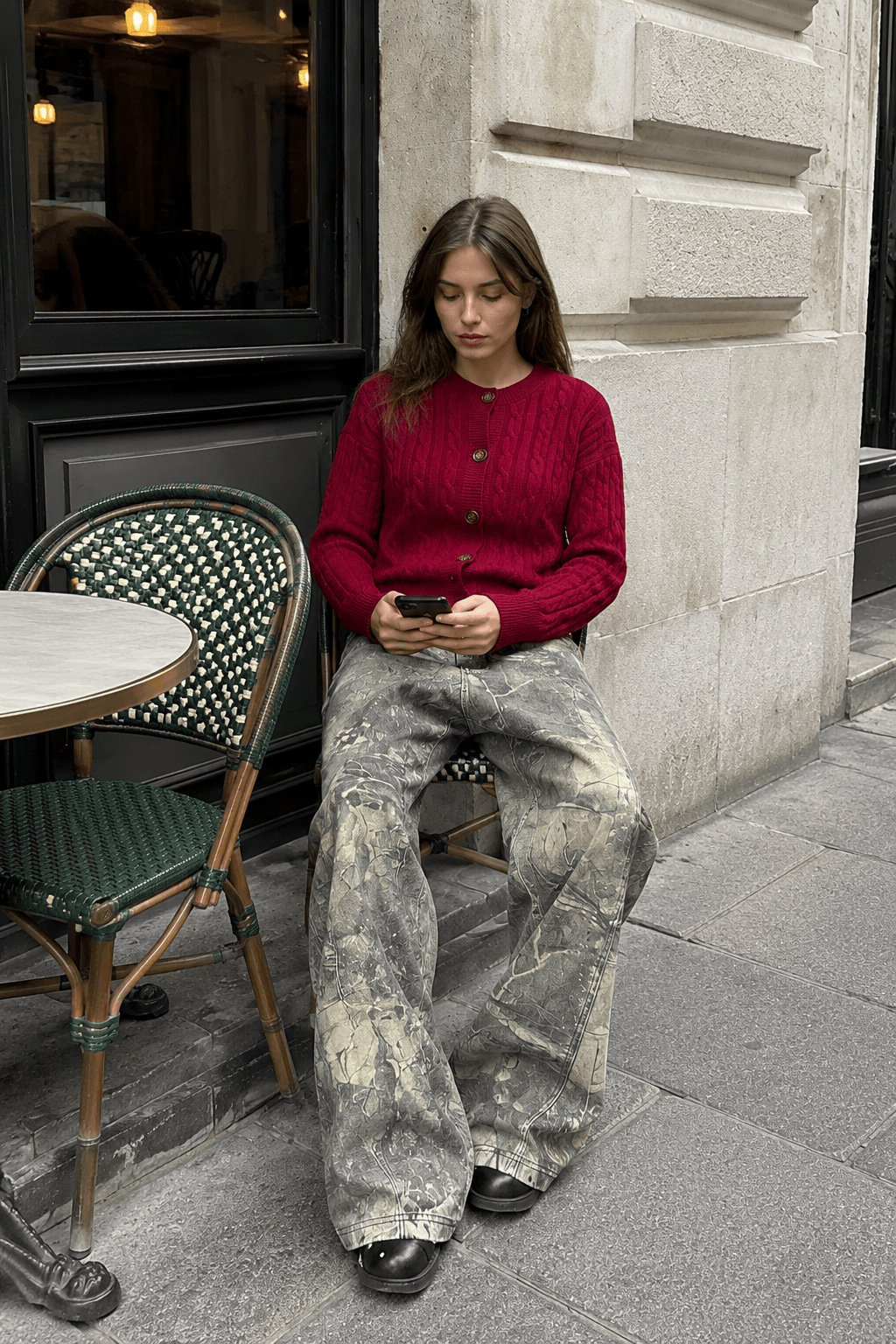Loose Hip Hop Washed Tree Camo Jeans