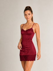 Lace Ruffle Patchwork Sexy Cami Bodycon Mini Dress