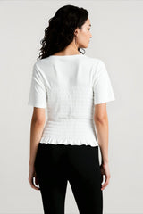 Ruched Waist Puff Hem T-shirts