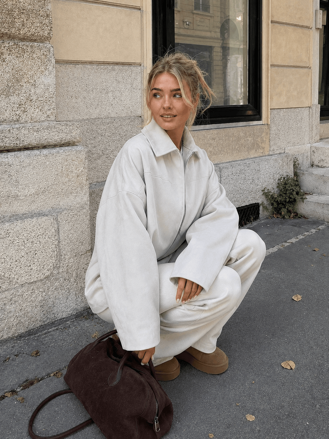 Short Suede Blazer Jacket