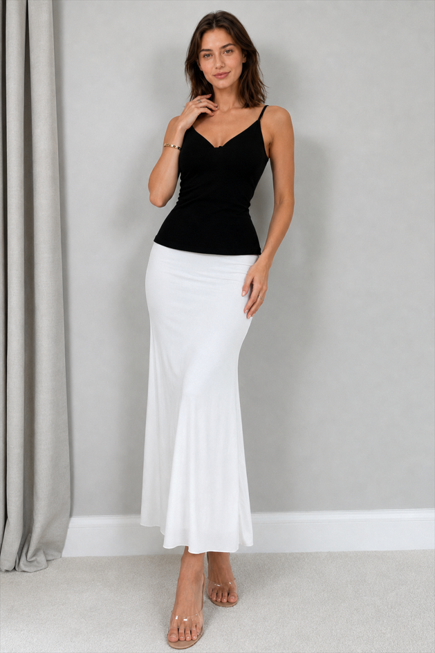 Sexy Minimal Solid Tie Slim Cami Top