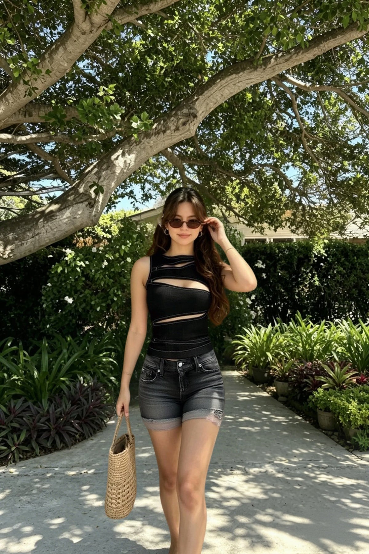 Slim Fit Hollow Cami Top