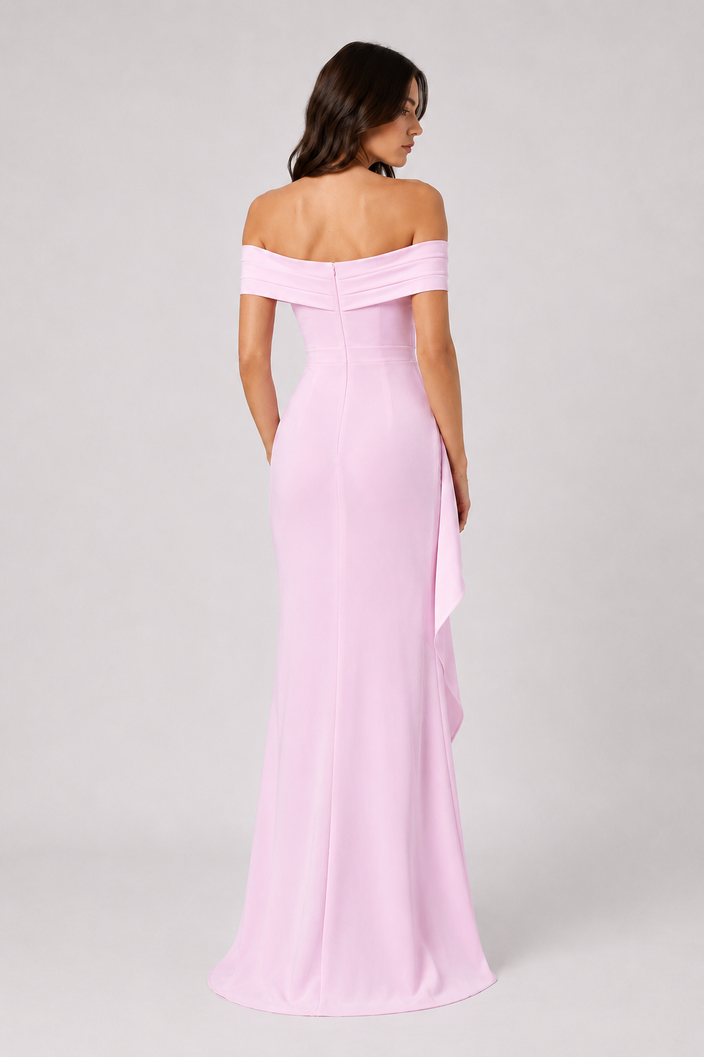 Off Shoulder Slit Party Formal Dress