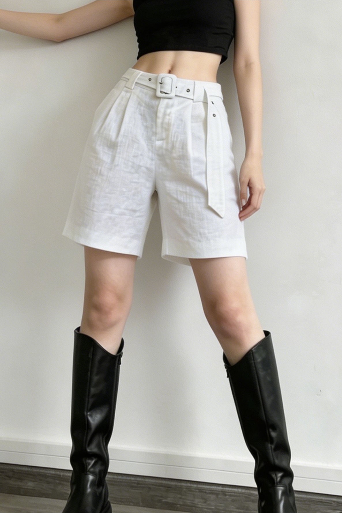 Linen Relaxed Belted Pants