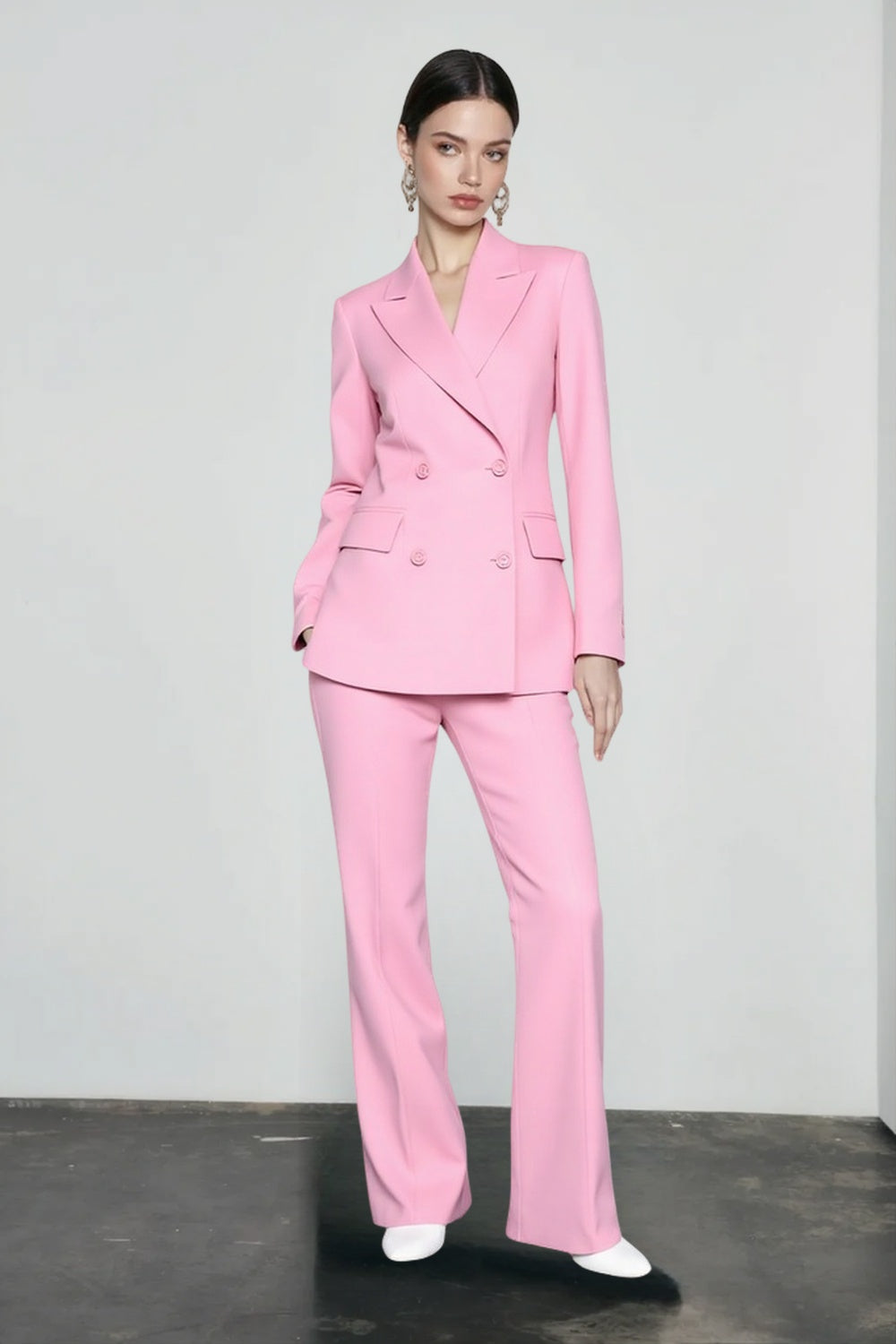 Purple Double Breasted Pant Suit