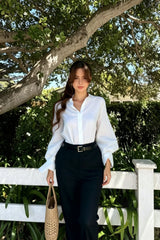 Romantic Lantern Sleeve Blouse