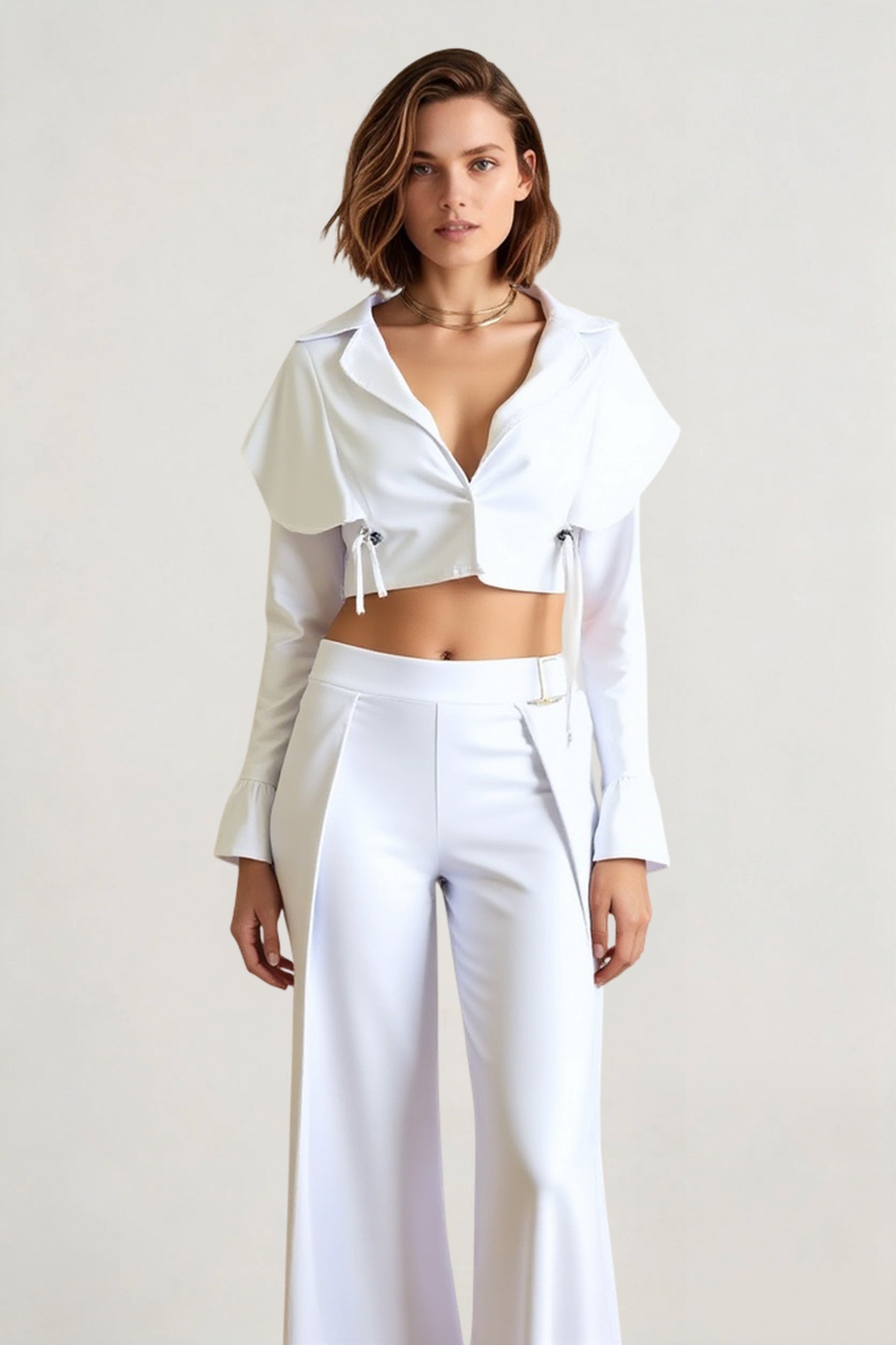 Push Up Bikini Set with Linen Three Piece Swimsuit