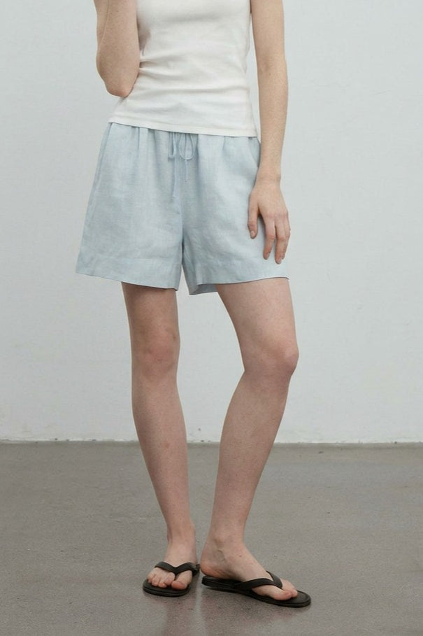 Linen Drawstring Relaxed Shorts Pants