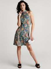 Bohemian Halter Sleeveless Pullover Boho Dress