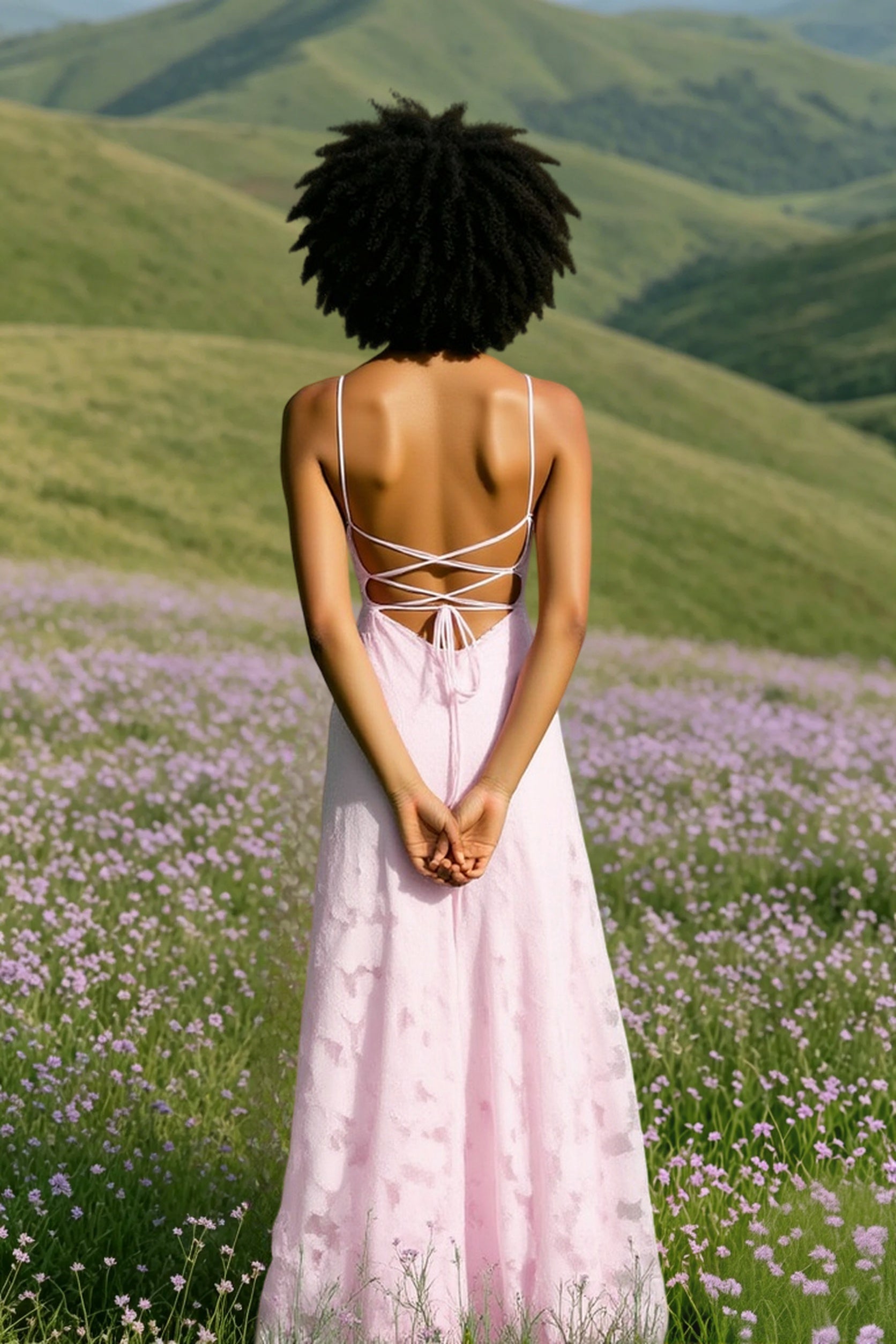Backless Chiffon Maxi Dress