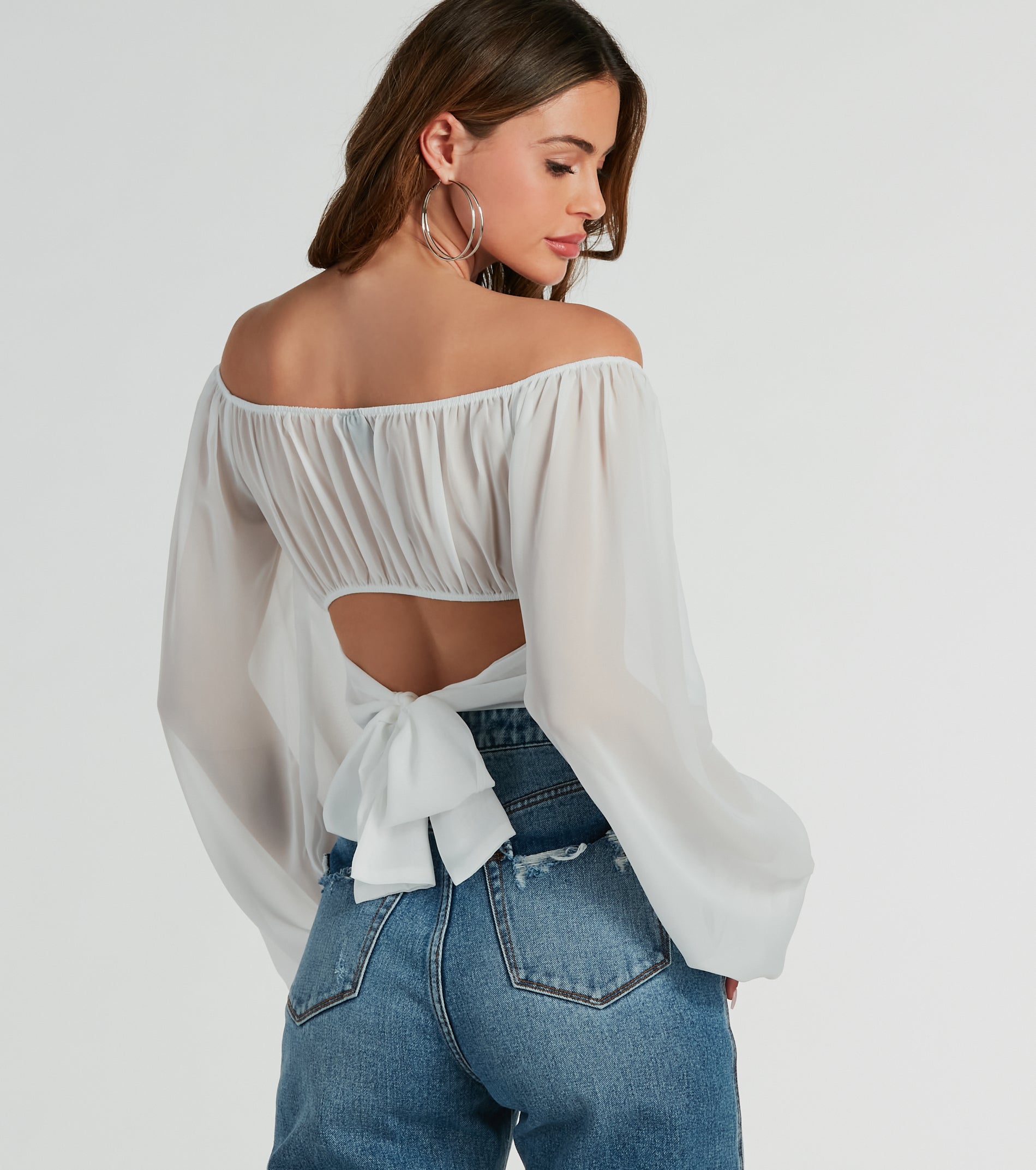 Such A Daydream Chiffon Crop Top