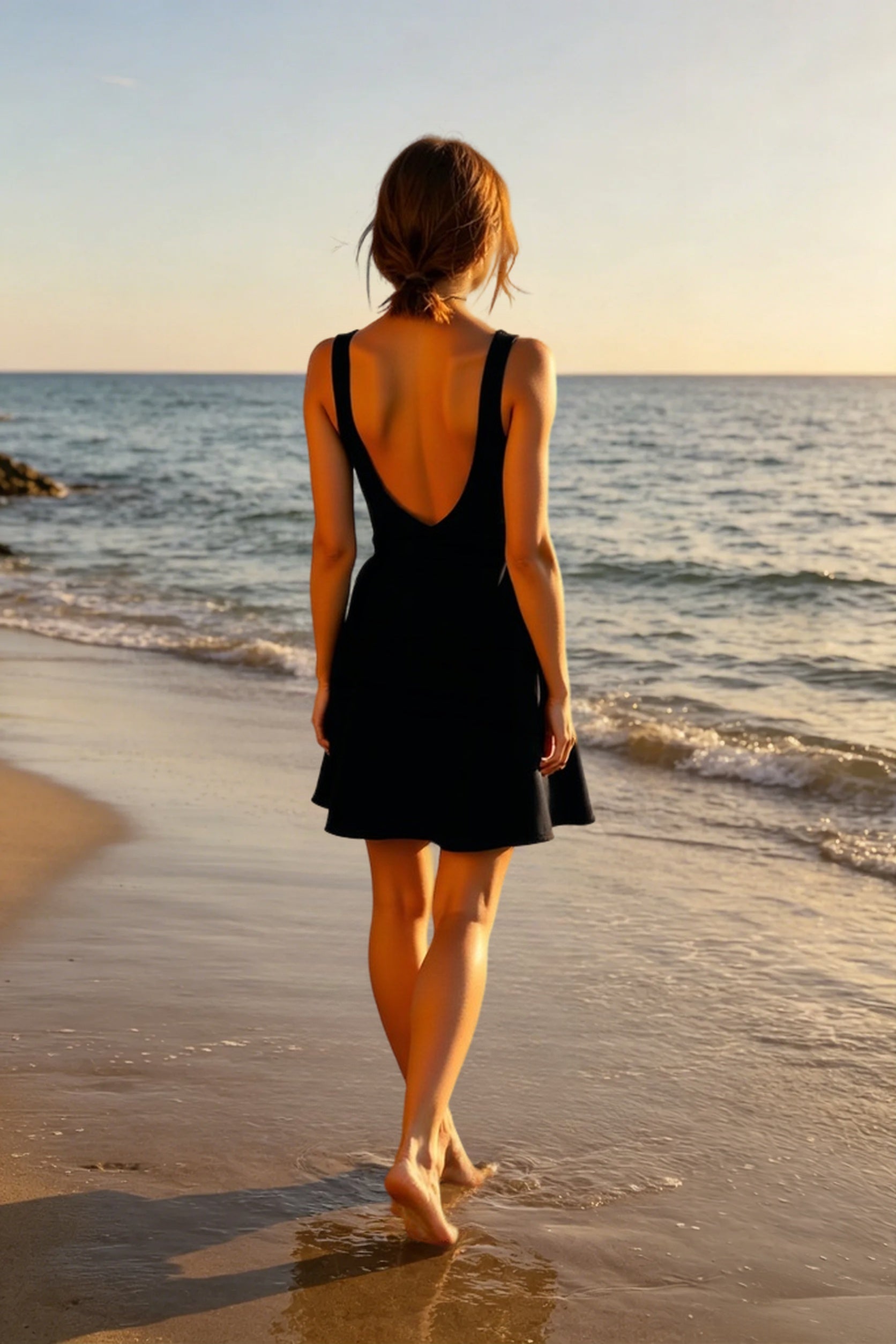 Defined Waist Mini Party Dress