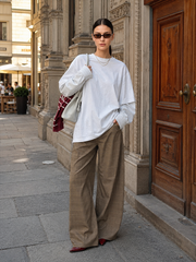 Plaid Elegant Loose Casual Pants