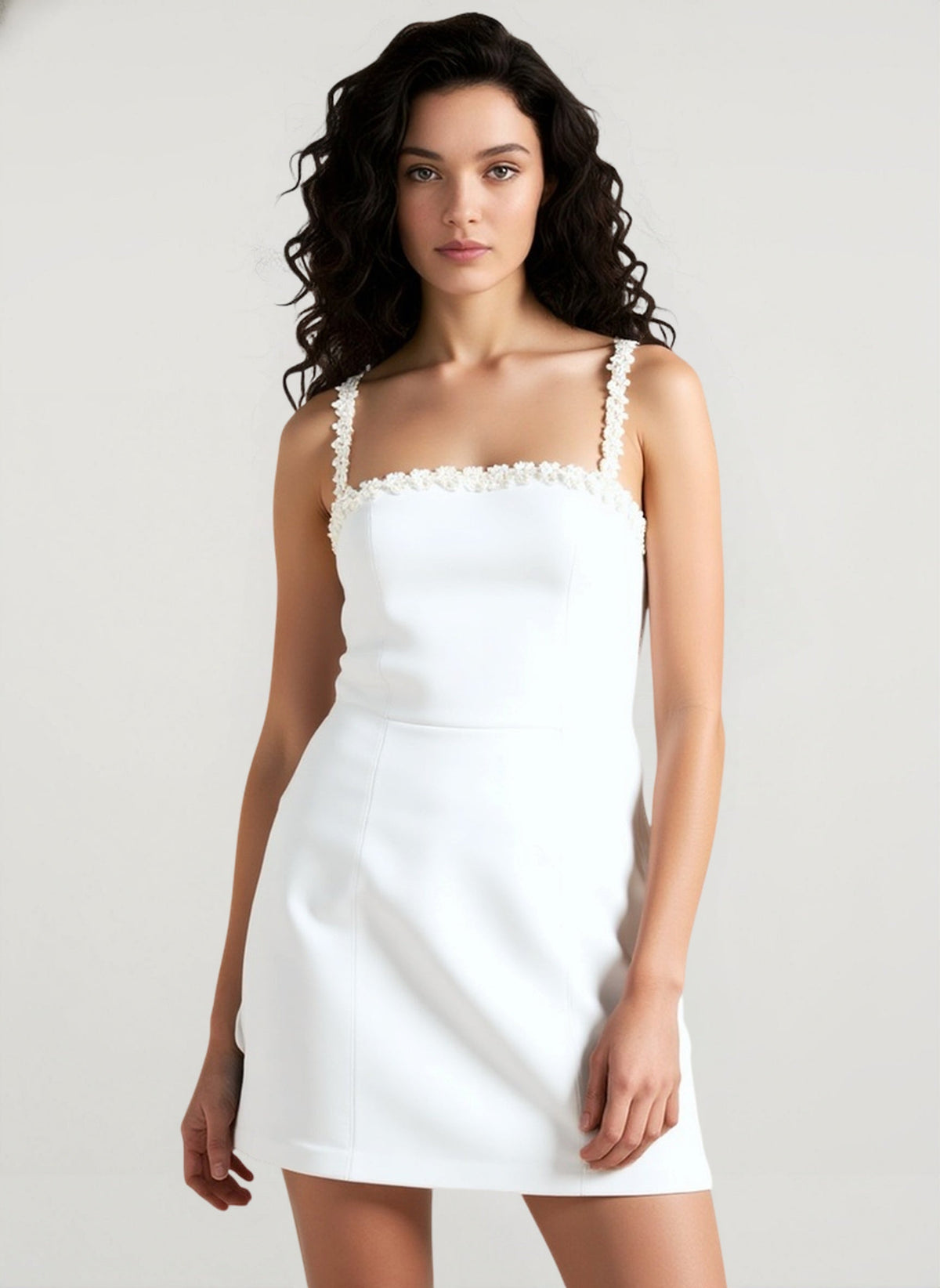 Beaded Solid Color Bodycon Cocktail Dress