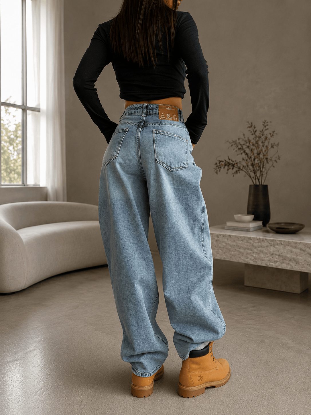 Vintage Low Rise Washed Jeans