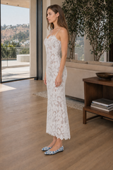 Lace Mesh Cami Maxi Dress