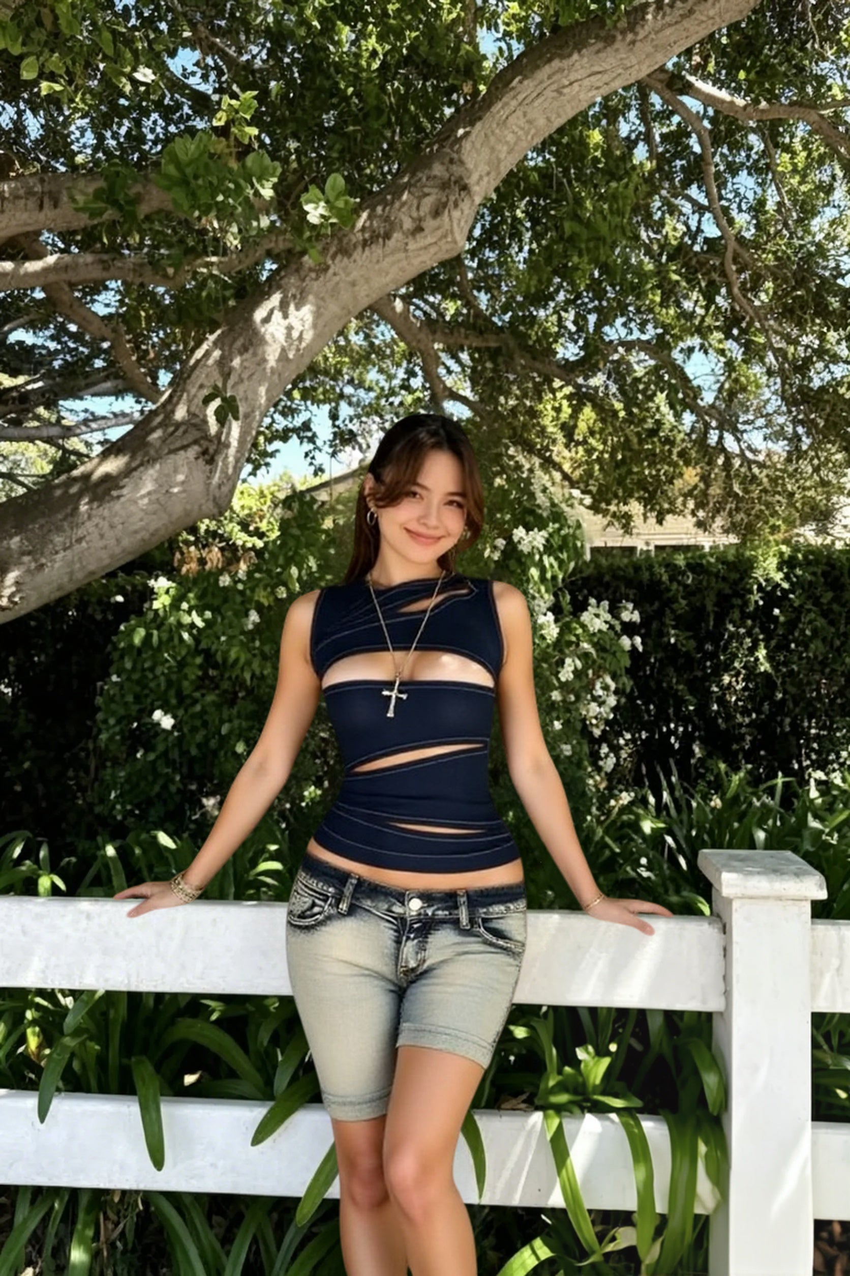 Slim Fit Hollow Cami Top
