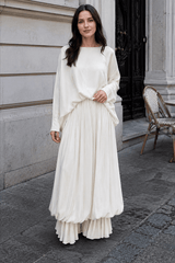 Structured Puff Ankle Chic Casual Pants