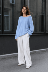 Backless Loose Fit Knit Blouse