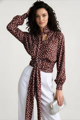 French Retro Dot Blouse