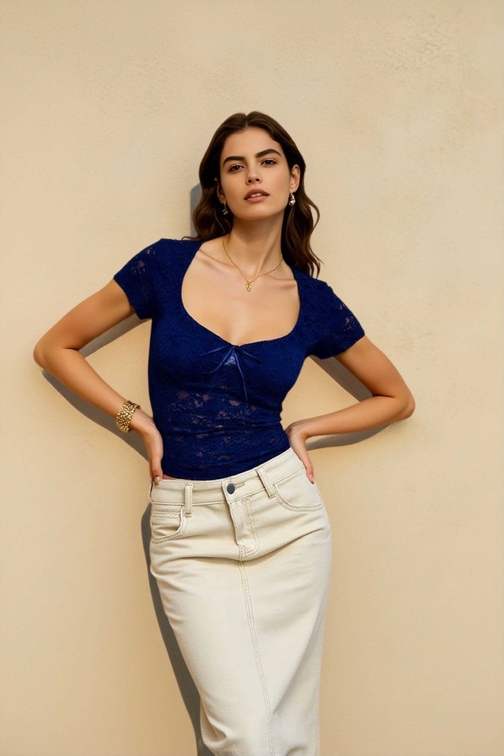 Vintage Lace Slim T-shirts